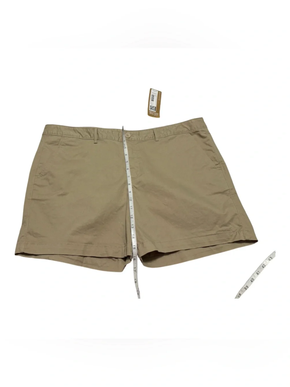NWT Eddie Bauer WR Stretch Legend Wash Willit Shorts Size 16 Cloud Tan Khaki